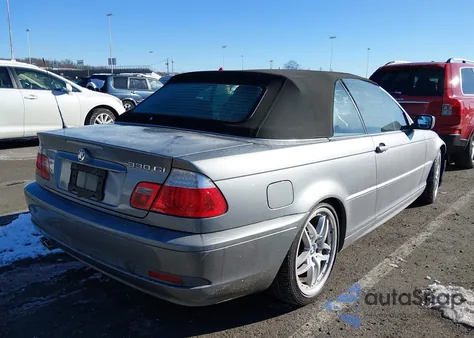 2004 BMW 330Ci из США, поврежденный, VIN WBABW53454PL44758
